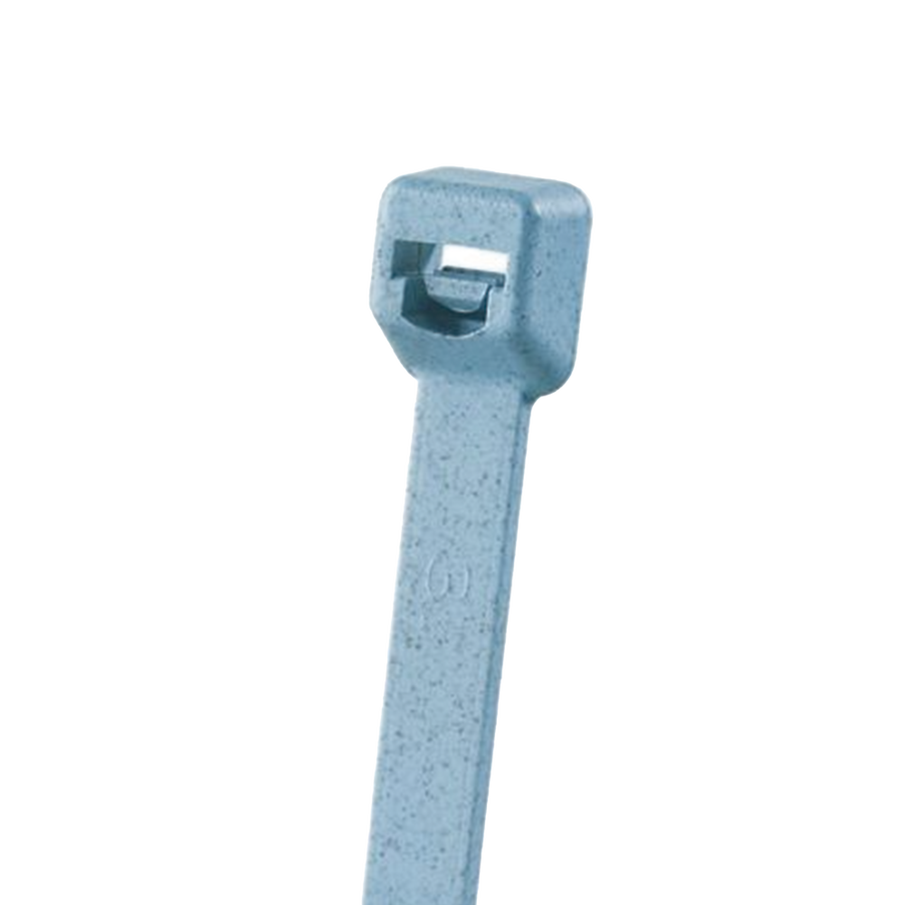 Cincho Pan-Ty™ 203mm Largo x 3.4mm ancho,  Intermedio de Nylon 6.6 y Metal Detectable, Color Azul Claro. 100 Piezas.