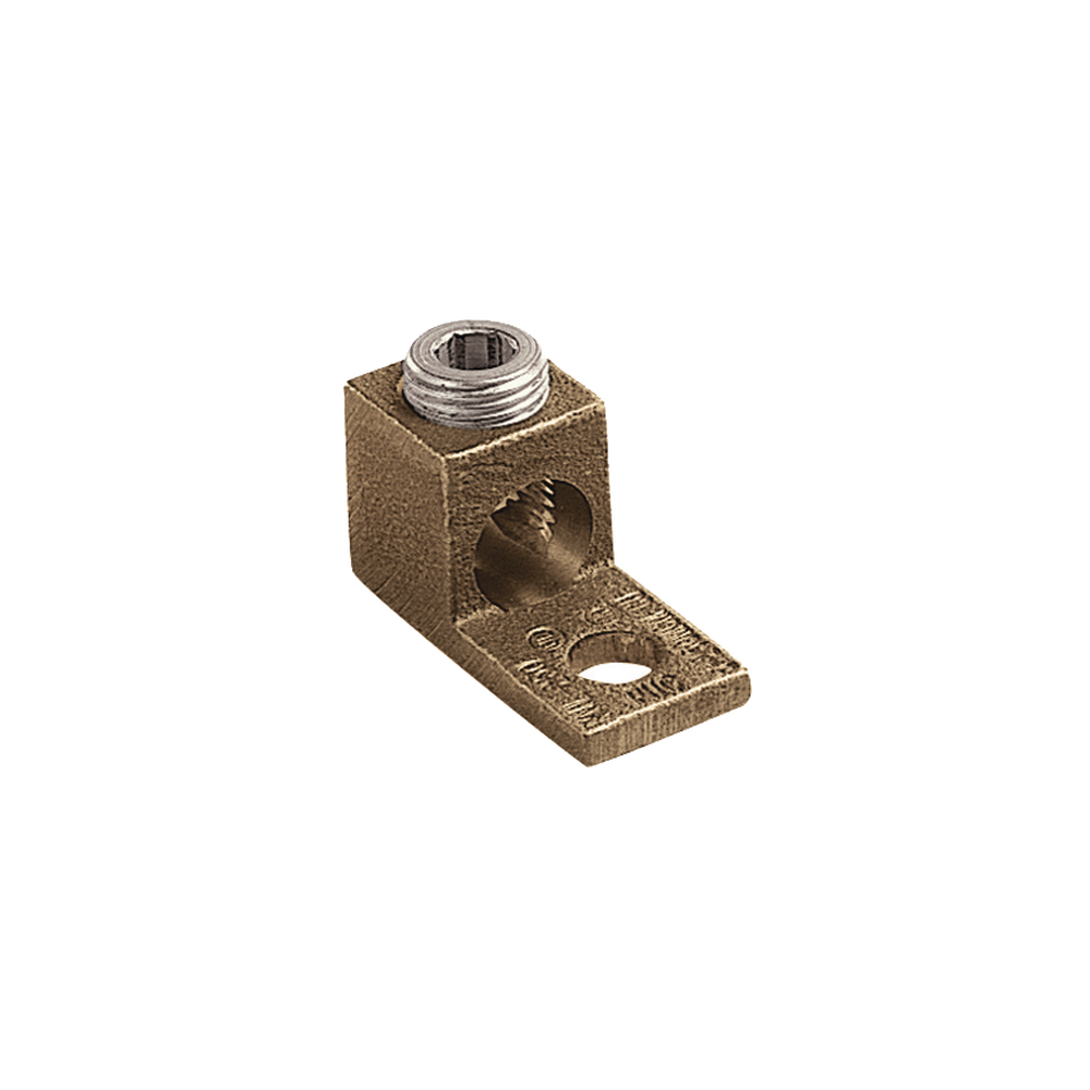 Terminal Tipo Lengüeta Recta de Cobre, Cal. 8 a 1/0 AWG,  Orificio para perno de 5/16" (7.9mm)