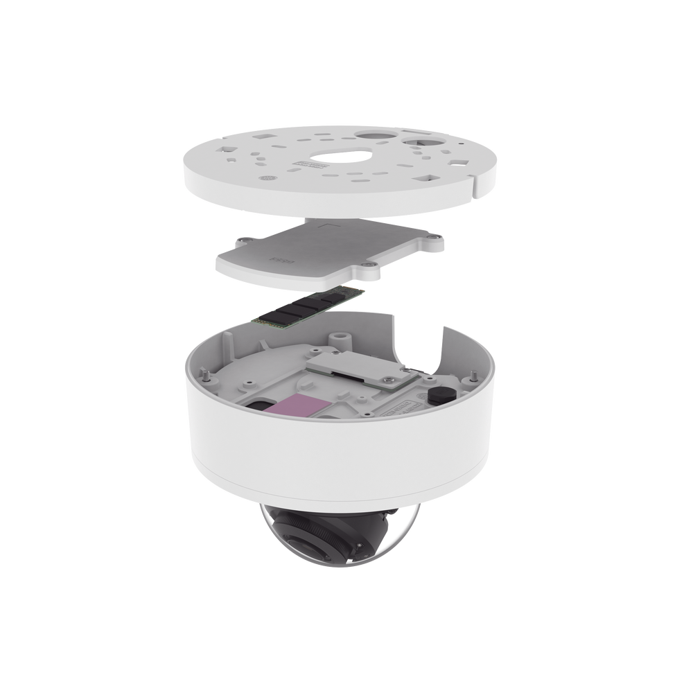 Cámara Domo 2MP Solid EDGE / Wisenet WAVE embebido / Antivandalica / Lente Motorizado de 4.38 A 9.33mm / P-Iris / WDR 120dB / 1TB SSD / IP66, IP67, IK10+, NEMA4X, IP6K9K - Image 2