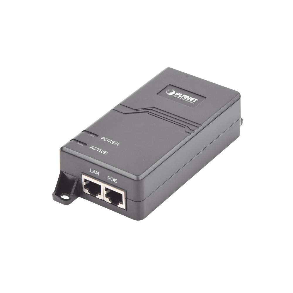 Inyector PoE IEEE 802.3at, Puertos Gigabit, Hasta 30 W de Salida PoE (Mid-span)
