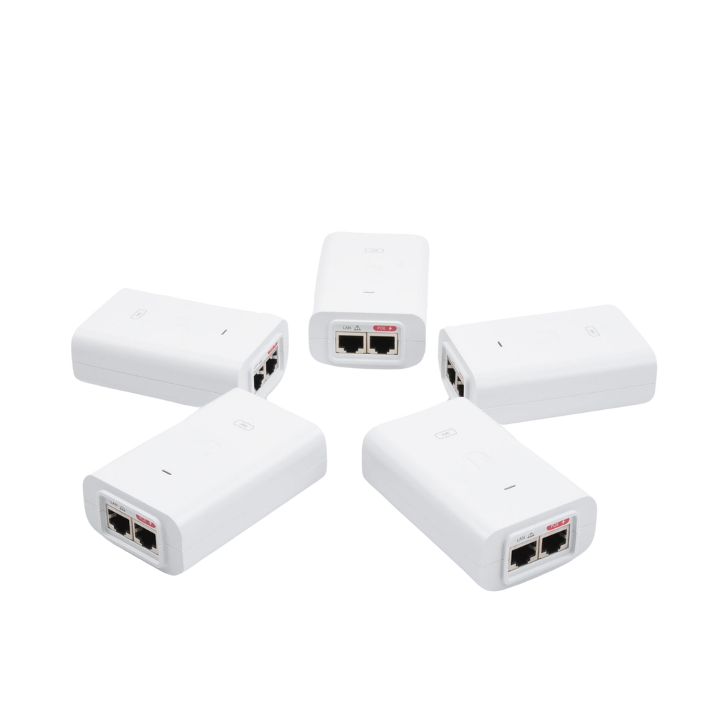 5 Unidades del Adaptador PoE Ubiquiti de 24 VDC, 0.5 A con puerto Gigabit, color blanco - Image 3