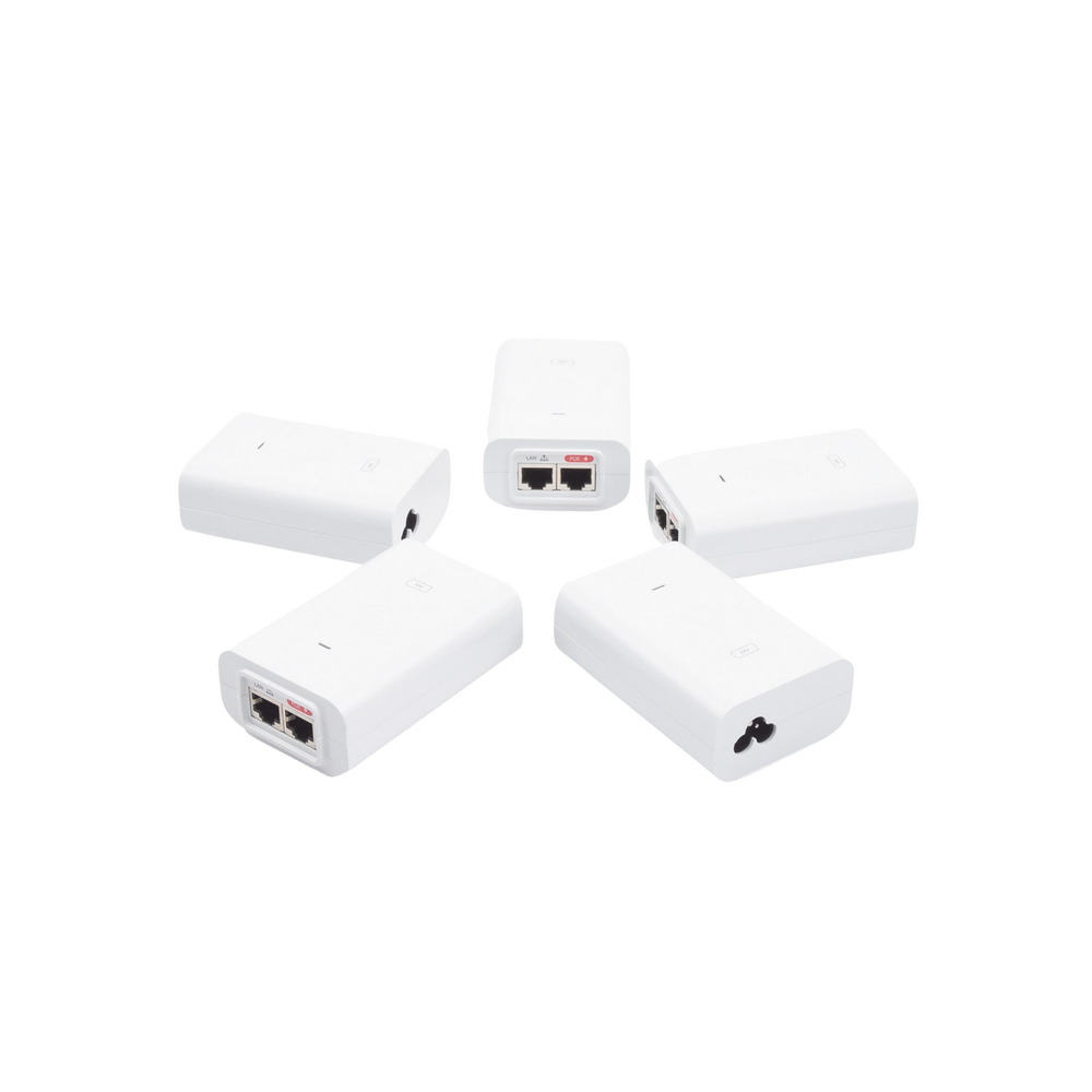 5 Unidades del Adaptador PoE Ubiquiti de 24 VDC, 1.0 A con puerto Gigabit, color blanco - Image 3