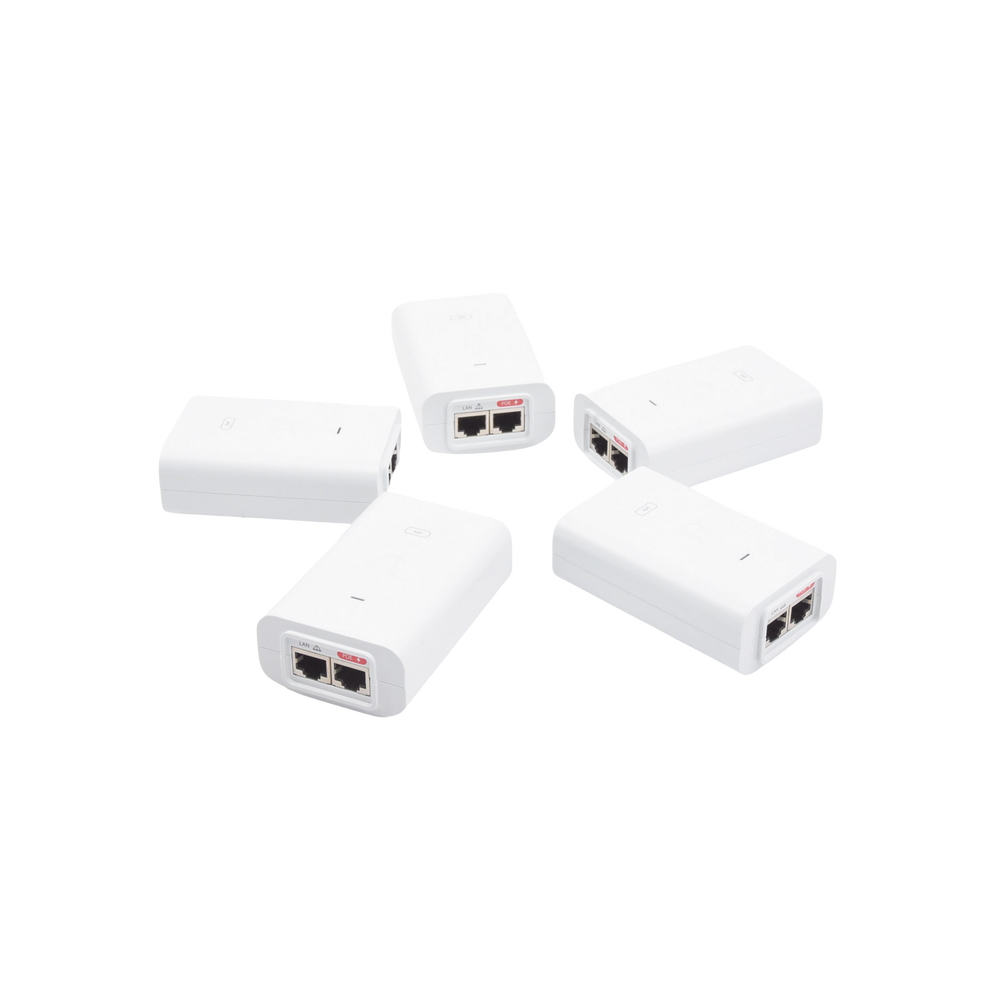 5 Unidades del Adaptador PoE Ubiquiti de 24 VDC, 1.0 A con puerto Gigabit, color blanco - Image 4