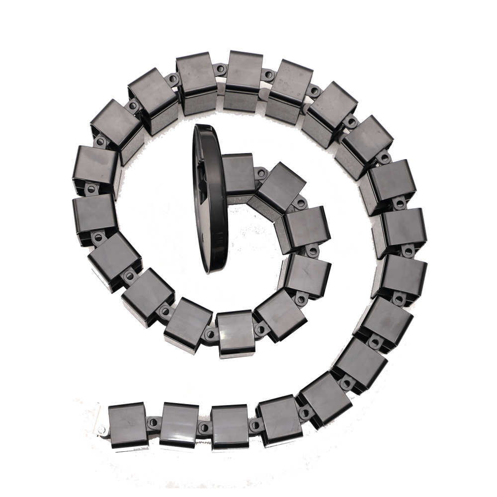 Portacable de Tipo Cadena para Escritorio / Organizador de Cables Vertical Articulado / 1200 mm (47.24 Pulgadas) de Longitud / Evita que los Cables se Enreden o Tensen al Momento de Elevar la Altura