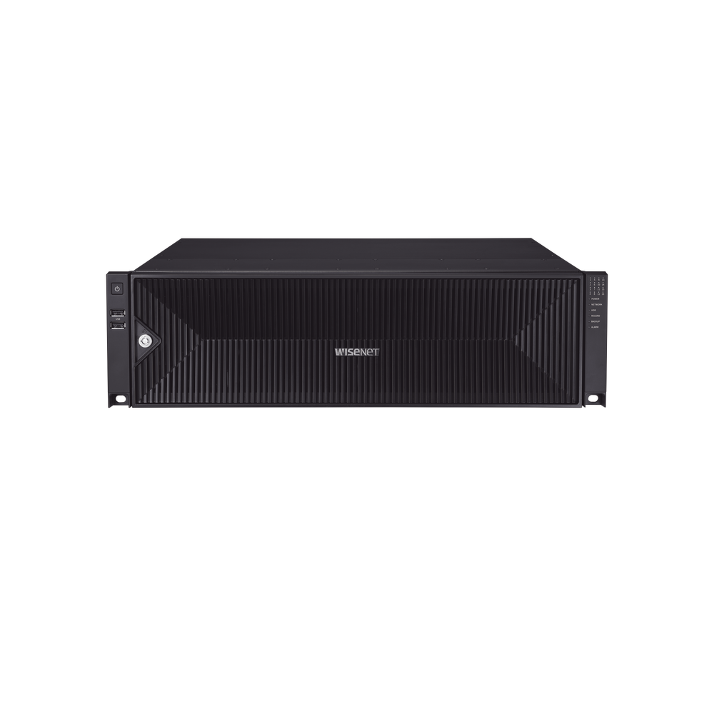 NVR 32 Megapixel (8K) / 32 Canales IP / Soporta 8 Discos Duros / H.265 & Wisestream / Wisenet P2P / ONVIF / Compatible con Cámaras IA / Salida HDMI en 4K