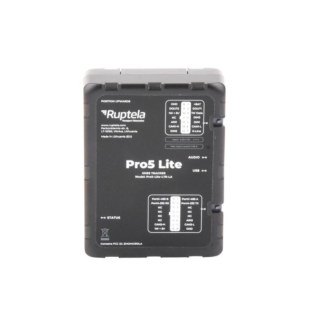 Tracker GPS Pro5 Lite / LTE CAT1 bis (4G), GSM (2G) / Lectura de Datos CAN / Monitoreo de Audio, Temperatura y Combustible / Pequeño con Nano SIM / Conectividad BLE / Protección Avanzada - Image 2