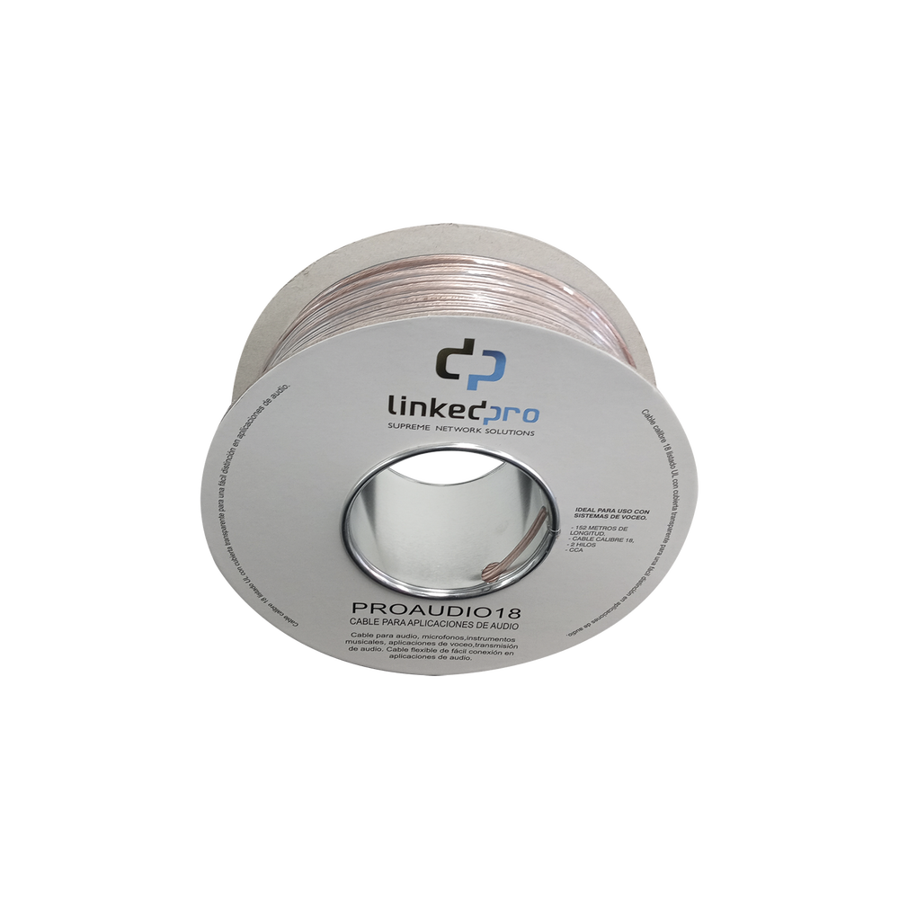 Cable 18/2 para audio, perfecto para bocinas y micrófonos, bobina de 152M(500ft) - Image 2