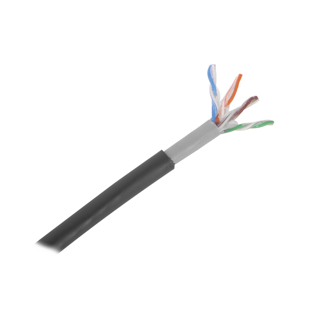 Bobina de Cable de 305 Metros (1000 Pies), Cat5E, con Gel, para Intemperie, Doble Forro Extrema Humedad, Bajo Tierra, UL, Color Negro para Aplicaciones en Video Vigilancia, y Redes de Alta Velocidad. - Image 2