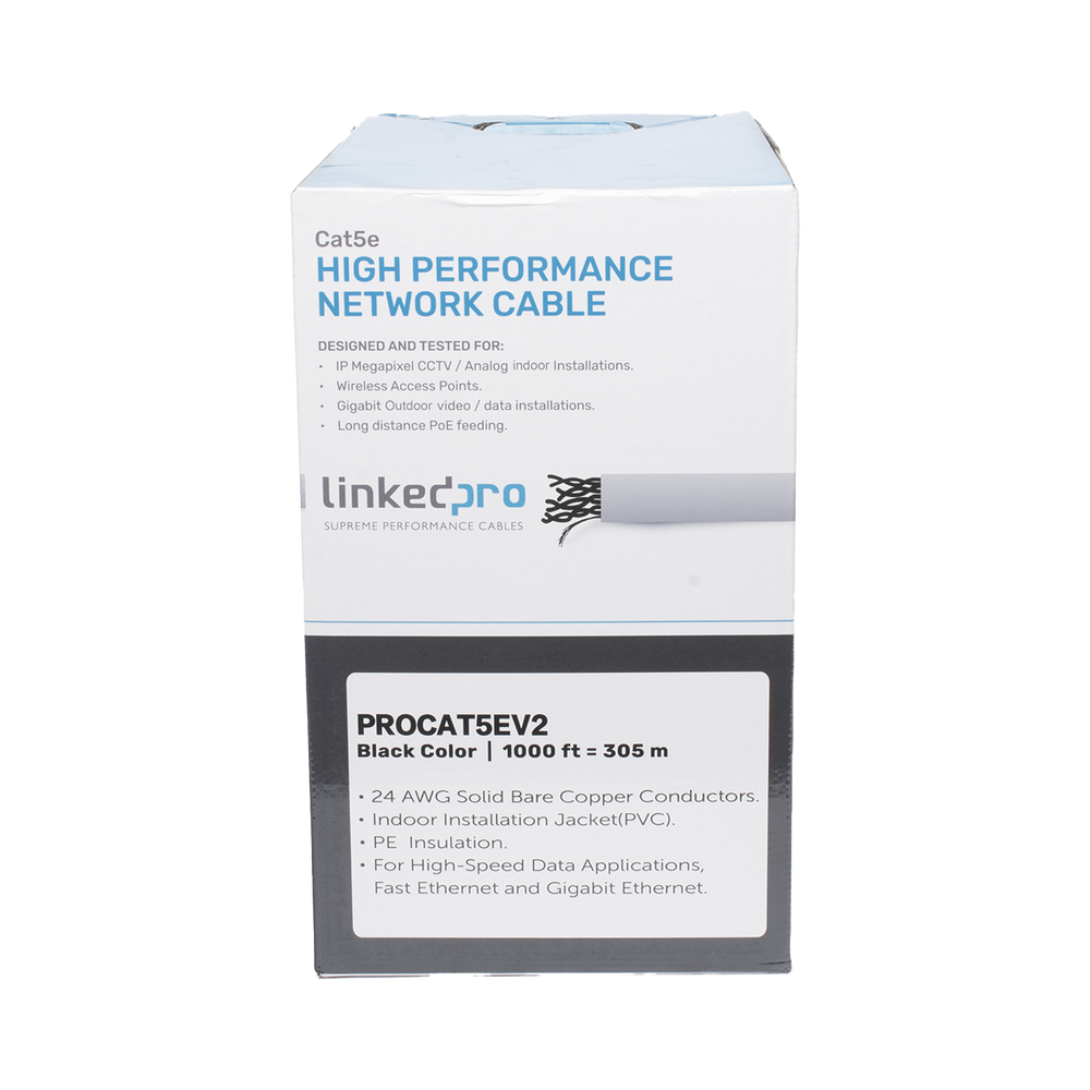 Bobina de Cable de 305 Metros (1000 Pies), Cat5e, Alto Desempe?o, de Color Gris, UL, para Aplicaciones en Video Vigilancia, Redes de Datos. Uso Interior - Image 2