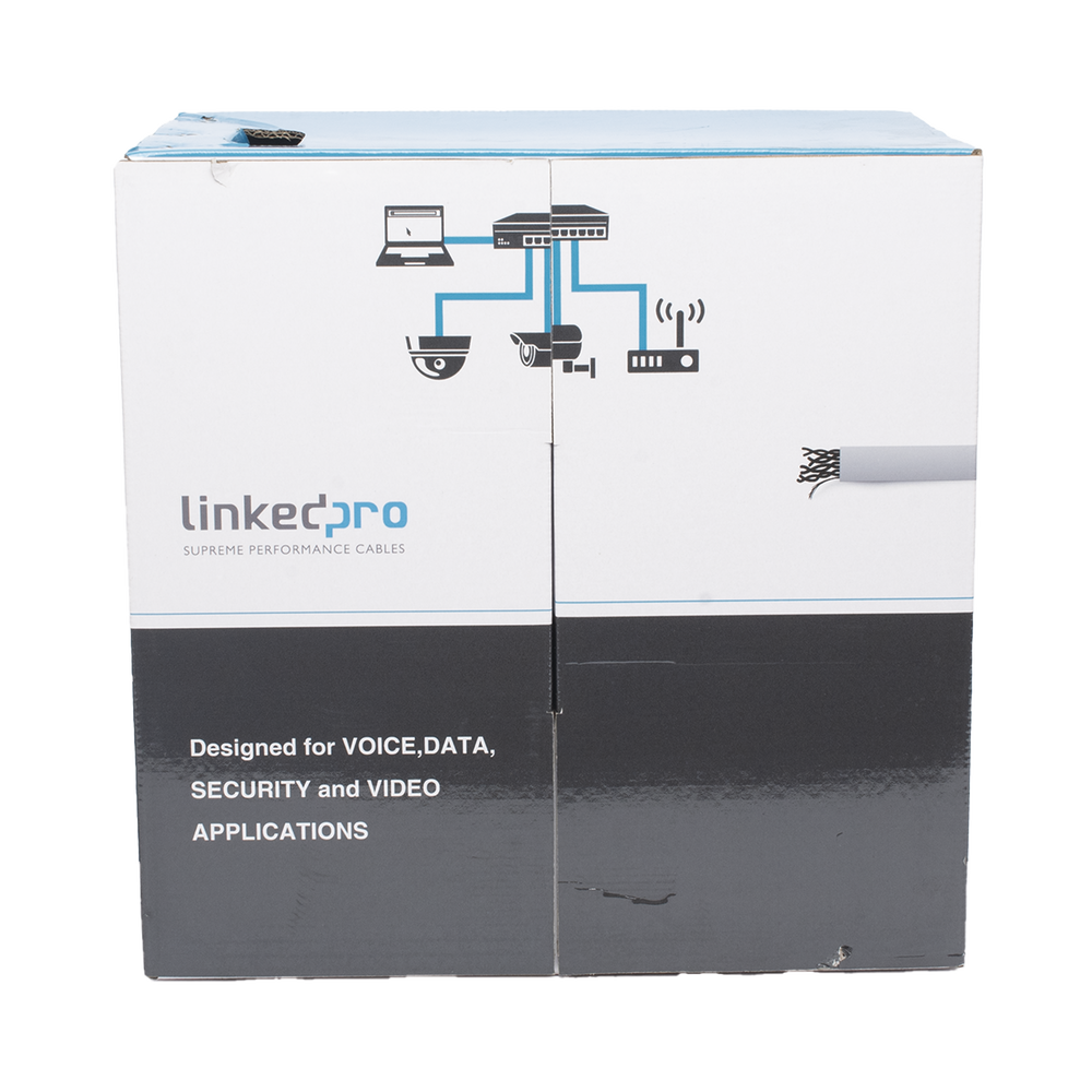 Bobina de Cable de 305 Metros (1000 Pies), Cat5e, Alto Desempe?o, de Color Gris, UL, para Aplicaciones en Video Vigilancia, Redes de Datos. Uso Interior - Image 3