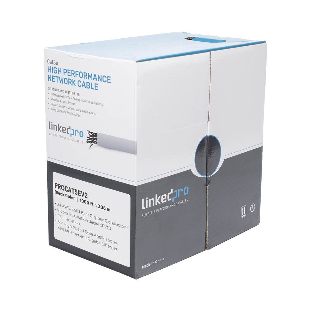 Bobina de Cable de 305 Metros (1000 Pies), Cat5e, Alto Desempe?o, de Color Gris, UL, para Aplicaciones en Video Vigilancia, Redes de Datos. Uso Interior - Image 4