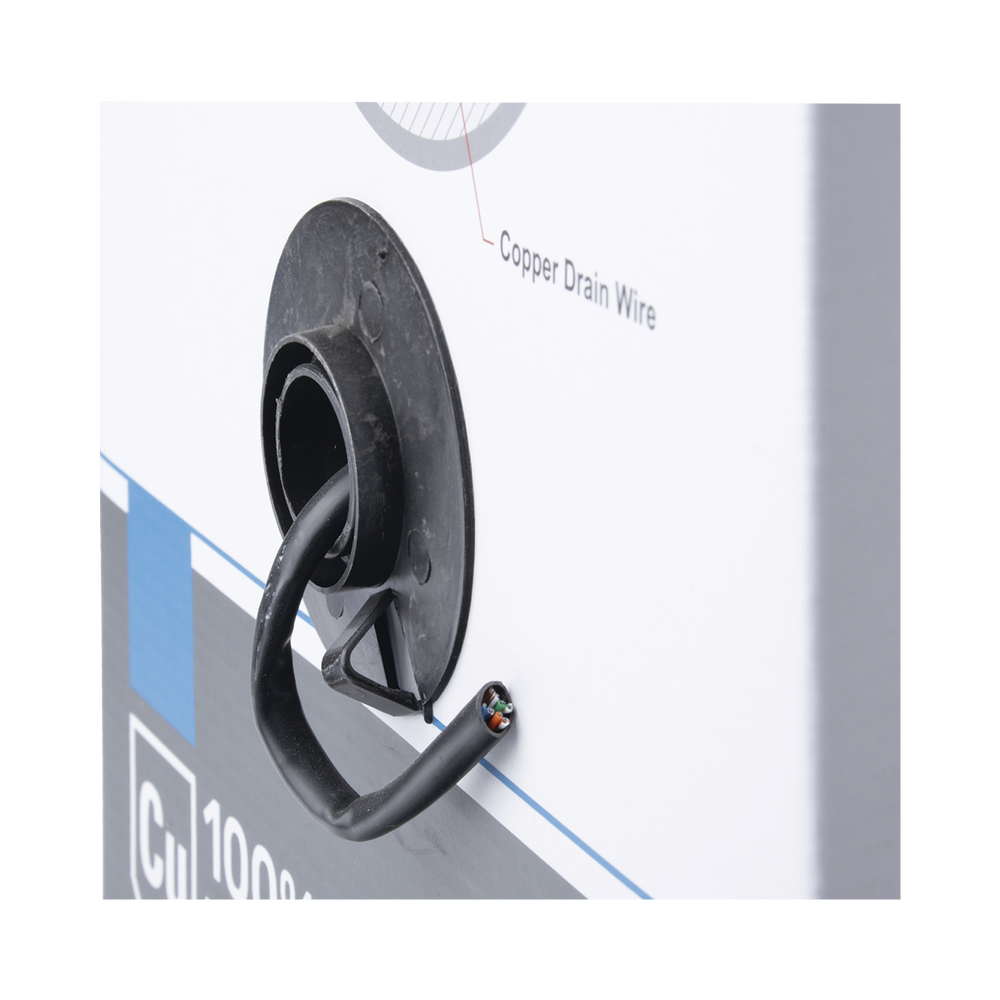 Bobina de Cable de 305 Metros (1000 Pies), Cat5e, FTP, Blindado, Color Negro, UL, para Aplicaciones en Video Vigilancia, Redes de Datos. Uso en Intemperie - Image 5