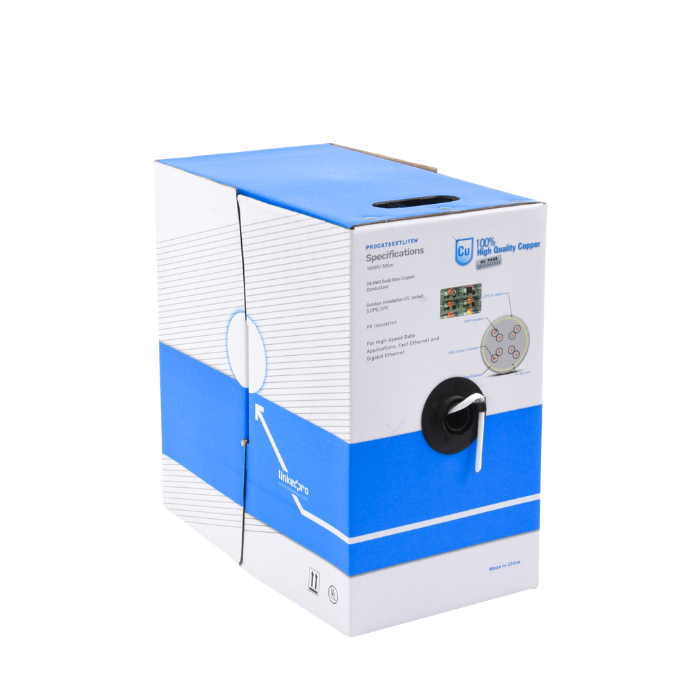 Bobina de Cable UTP Cat5e para Exterior en Color Blanco / 305 Metros (1000 Pies) / Certificada UL / Sin Blindaje - Image 2