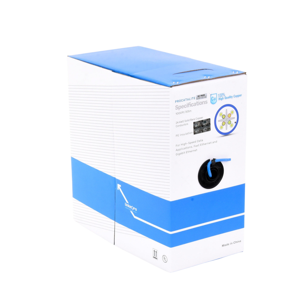 Bobina de Cable de 305 Metros (1000 Pies) Cat6, CM, 24 AWG, Alto Rendimiento, ETL, UL, Color Azul, Super Flexible, para Aplicaciones de Videovigilancia, Video HD, y Redes de Datos. Uso Interior - Image 5