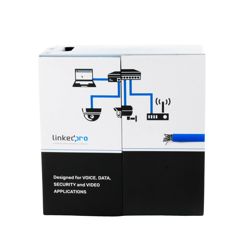 Bobina de Cable de 305 Metros (1000 Pies) Cat6+, CM, Calibre 23 Alto Rendimiento, ETL, UL, Color Azul, Super Flexible, para Aplicaciones de Video Vigilancia, Video HD, y Redes de Datos. Uso Interior. - Image 6