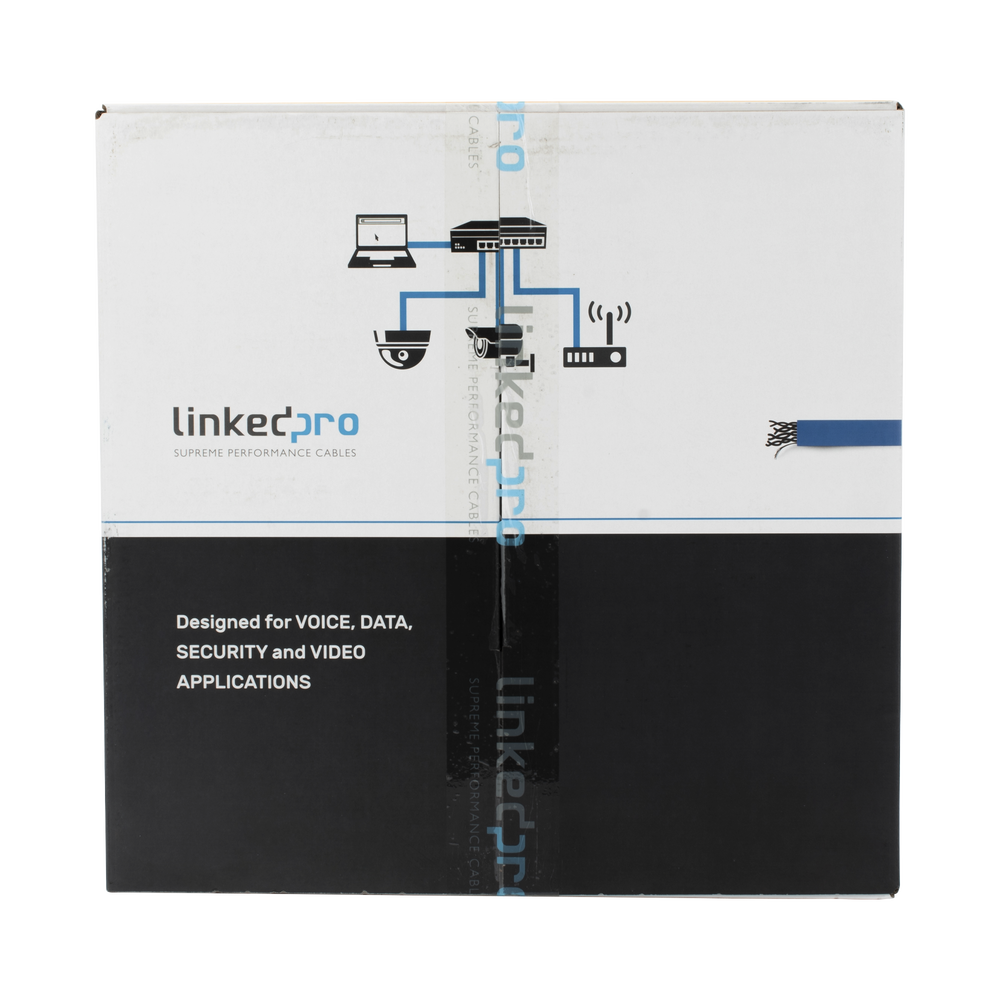 Bobina de Cable de 305 Metros (1000 Pies) Cat6+, CMR, Calibre 23 Alto Rendimiento, ETL, UL, Color Azul, Super Flexible, para Aplicaciones de Video Vigilancia, Video HD, y Redes de Datos. Uso Interior. - Image 4