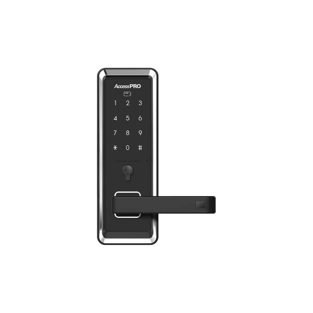 Cerradura inteligente con teclado Touch Screen, Apertura con tarjeta Mifare /Contraseña y Llave de emergencia de diseño compacto para puertas de perilla simple - Image 2