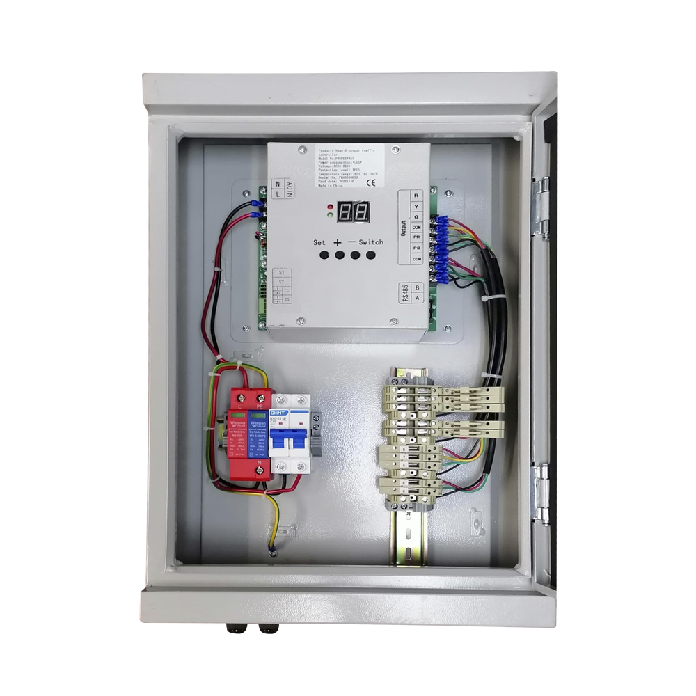 Controlador D / Tráfico P / Cruce Peatonal / 5 Salidas / Con Gabinete. - Image 2