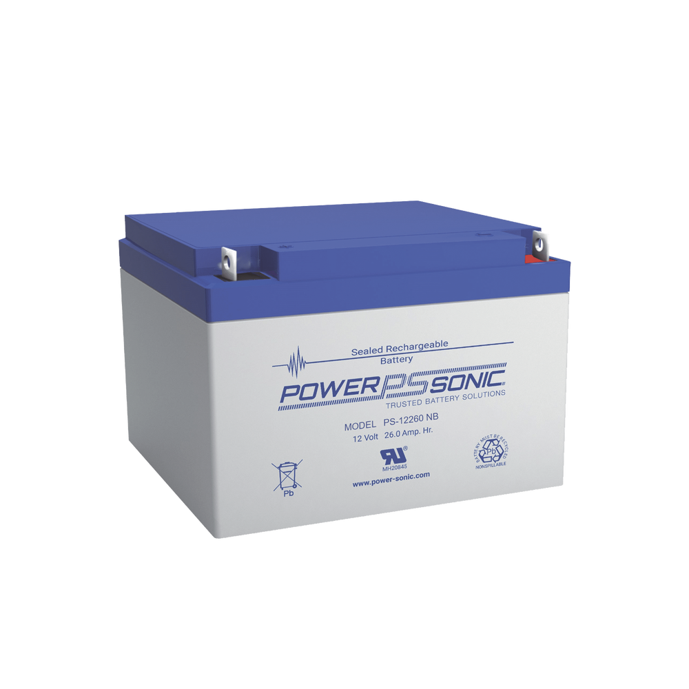 Batería 12V, 26AH, Para Respaldo, Tecnologías AGM/VRLA, 5 Años Vida Útil, Terminales T12, Reconocida UL