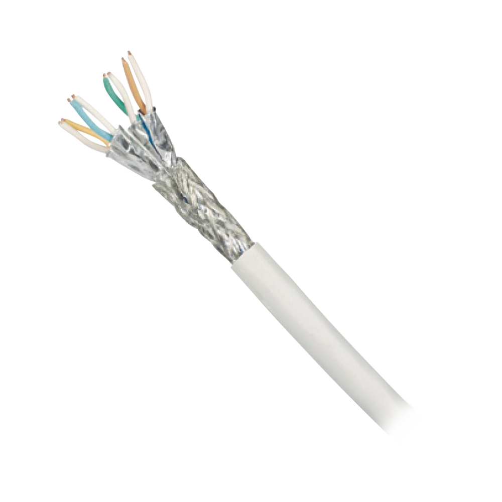 Bobina de Cable Blindado S/FTP de 4 Pares, Cat7, Inmune a Ruido e Interferencias, LSZH (Bajo Humo, Cero Hal?genos), Color Blanco, Bobina de 500 Metros (1640 Pies) - Image 4