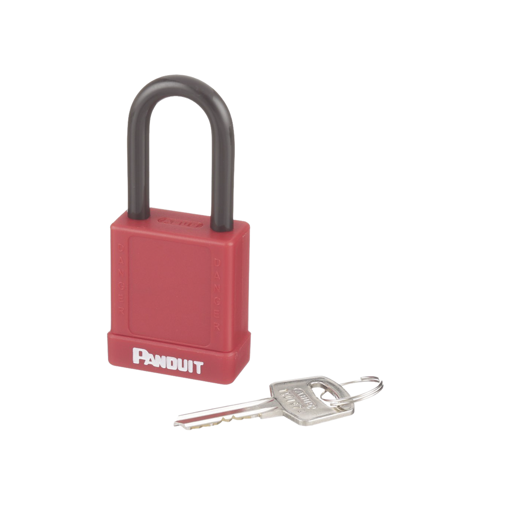 Candado de Bloqueo LOTO de Seguridad Dieléctrico, Con Llave Única, Diámetro de 6.5 mm, Color Rojo - Image 3