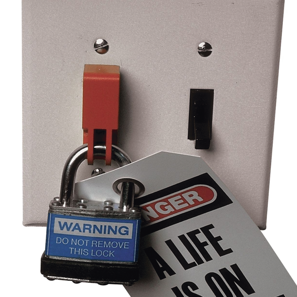 Dispositivo de Bloqueo LOTO para Interruptores Eléctricos de Palanca, de 15.2 x 22.3 mm, Color Rojo - Image 2
