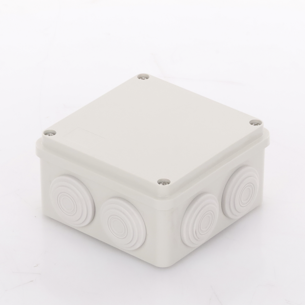 Caja Derivación-Conexión de Plástico (100 X 100 X 54 mm) con 7 Glándulas de Goma. Para Instalaciones Comerciales, Residenciales e Industriales. Incluye Tornillería para su Tapa. - Image 2