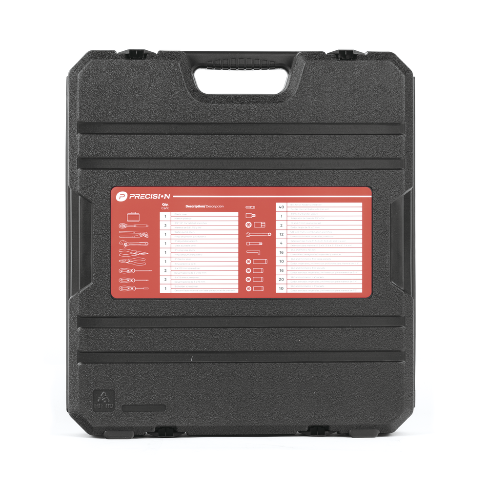 Juego de Herramientas con 144 piezas totales. Pulgadas + Milimétricas. Presentación Maletín. - Image 9