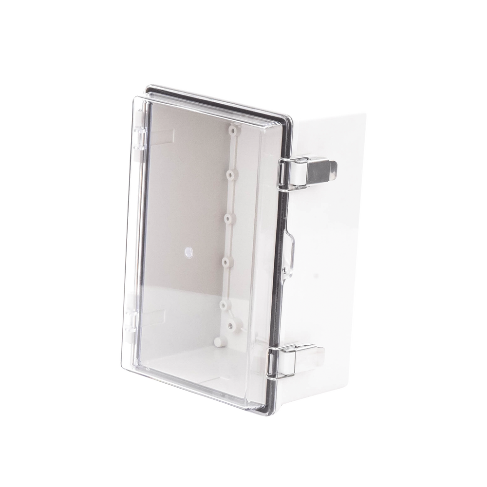 Gabinete Plástico ABS, Puerta Transparente, Uso en Intemperie IP66 (190 x 290 x 140 mm) cierre por Broche Inoxidable y Permite Cerrado con Candado y Llave (Perno 5mm) No Incluido - Image 2