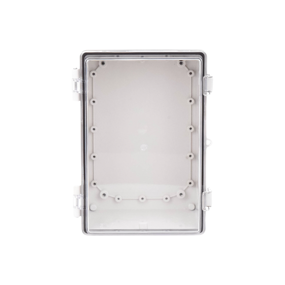 Gabinete Plástico ABS, Puerta Transparente, Uso en Intemperie IP66 (190 x 290 x 140 mm) cierre por Broche Inoxidable y Permite Cerrado con Candado y Llave (Perno 5mm) No Incluido - Image 3