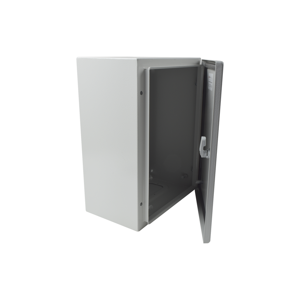 Gabinete de Acero IP66 Uso en Intemperie (300 x 400 x 200 mm) con Placa Trasera Interior de Metal y Compuerta Inferior Atornillable (Incluye Chapa y Llave T). - Image 4