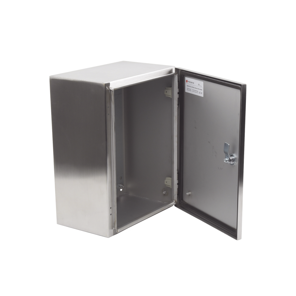 Gabinete de Acero Inoxidable IP66 Uso en Intemperie (300 x 400 x 200 mm) con Placa Interna Galvanizada. - Image 2