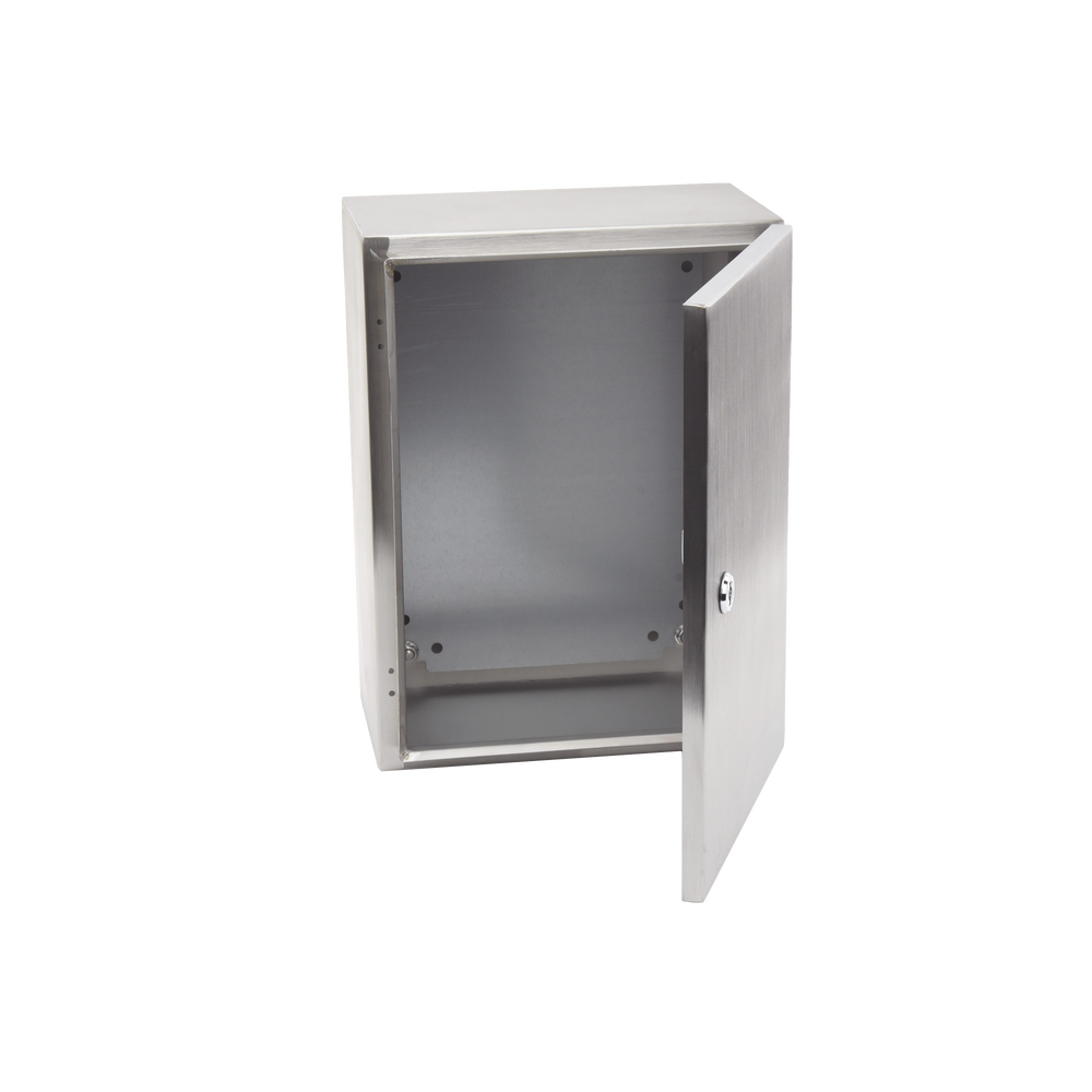 Gabinete de Acero Inoxidable IP66 Uso en Intemperie (300 x 400 x 200 mm) con Placa Interna Galvanizada. - Image 3