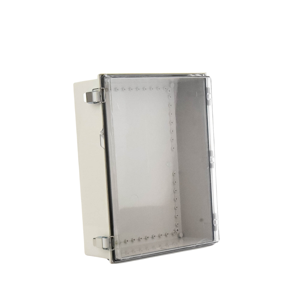 Gabinete Plástico ABS, Puerta Transparente, Uso en Intemperie (350 x 460 x 160 mm) Cierre por Broches Inoxidables y Permite Cerrado con Candado y Llave (Perno 5mm) No Incluido - Image 2