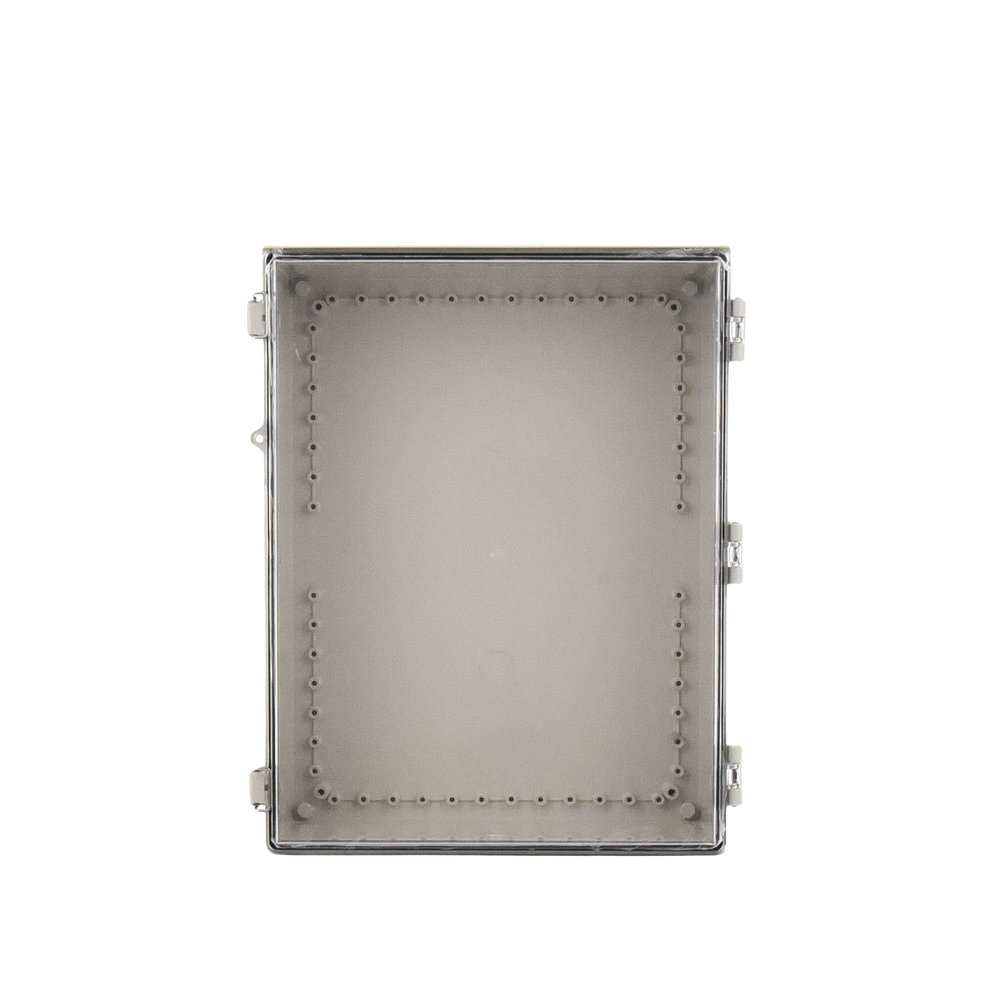 Gabinete Plástico ABS, Puerta Transparente, Uso en Intemperie (350 x 460 x 160 mm) Cierre por Broches Inoxidables y Permite Cerrado con Candado y Llave (Perno 5mm) No Incluido - Image 5