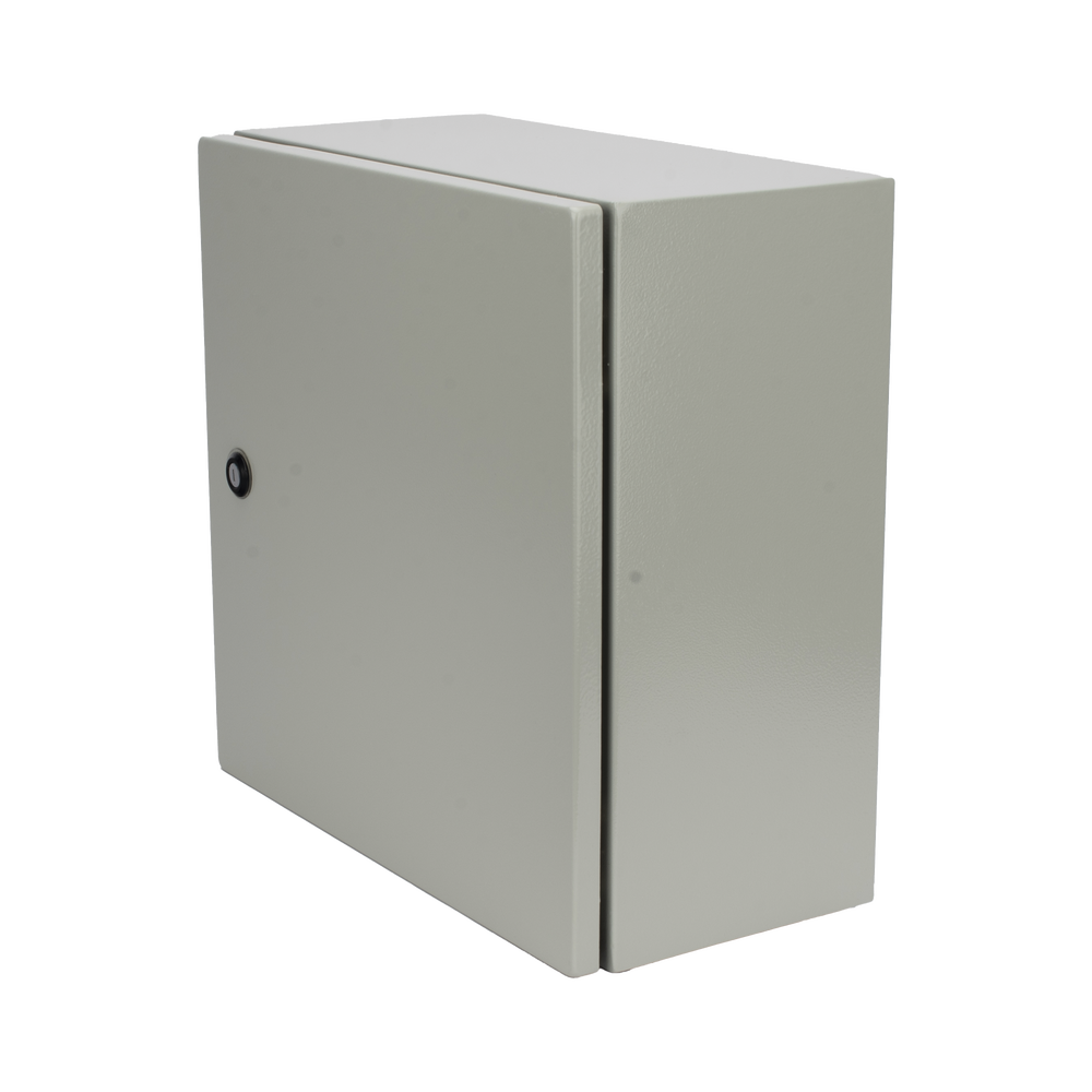 Gabinete de Acero IP66 Uso en Intemperie (400 x 400 x 200 mm) con Placa Trasera Interior de Metal y Compuerta Inferior Atornillable (Incluye Chapa y Llave PST407) - Image 2