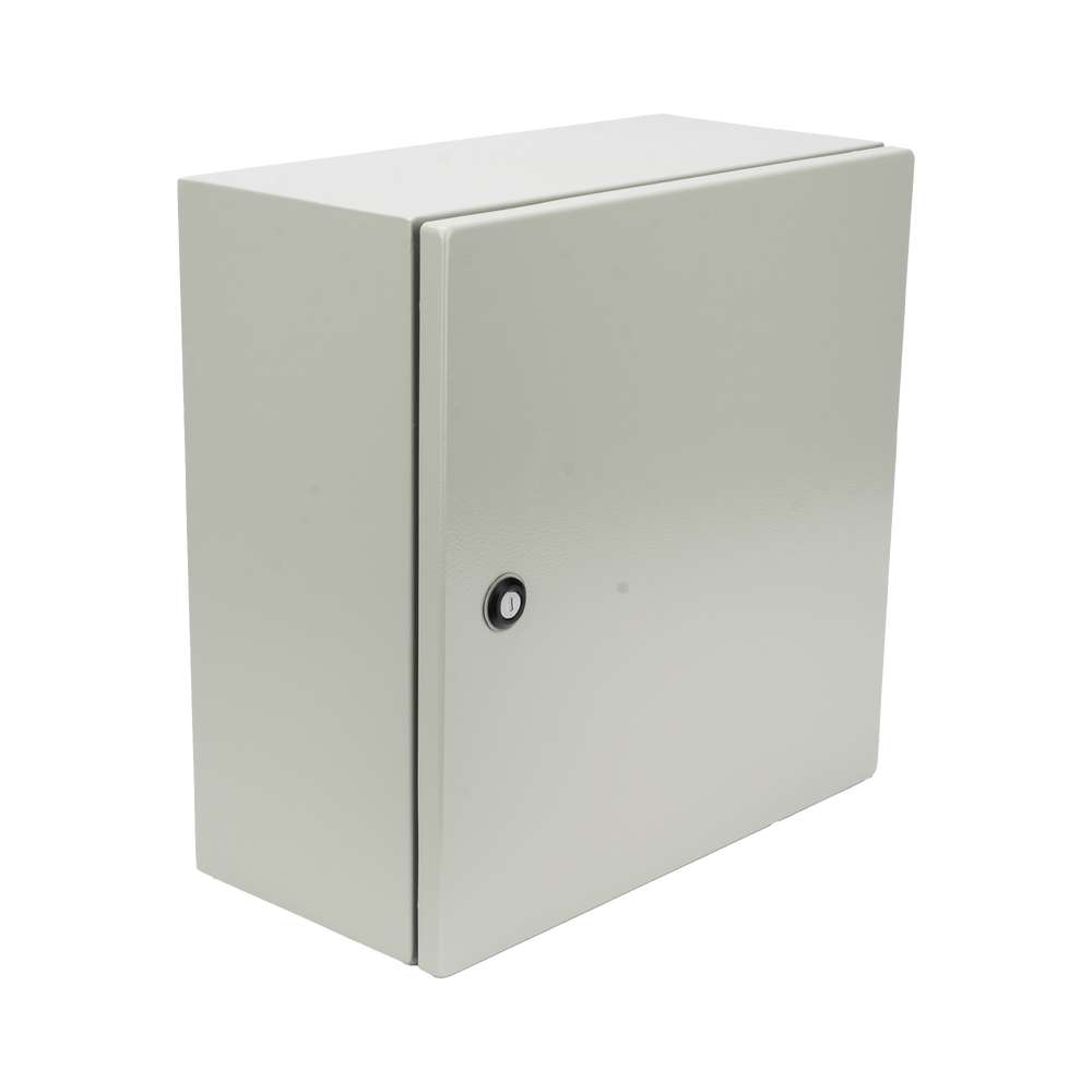 Gabinete de Acero IP66 Uso en Intemperie (400 x 400 x 200 mm) con Placa Trasera Interior de Metal y Compuerta Inferior Atornillable (Incluye Chapa y Llave PST407) - Image 3