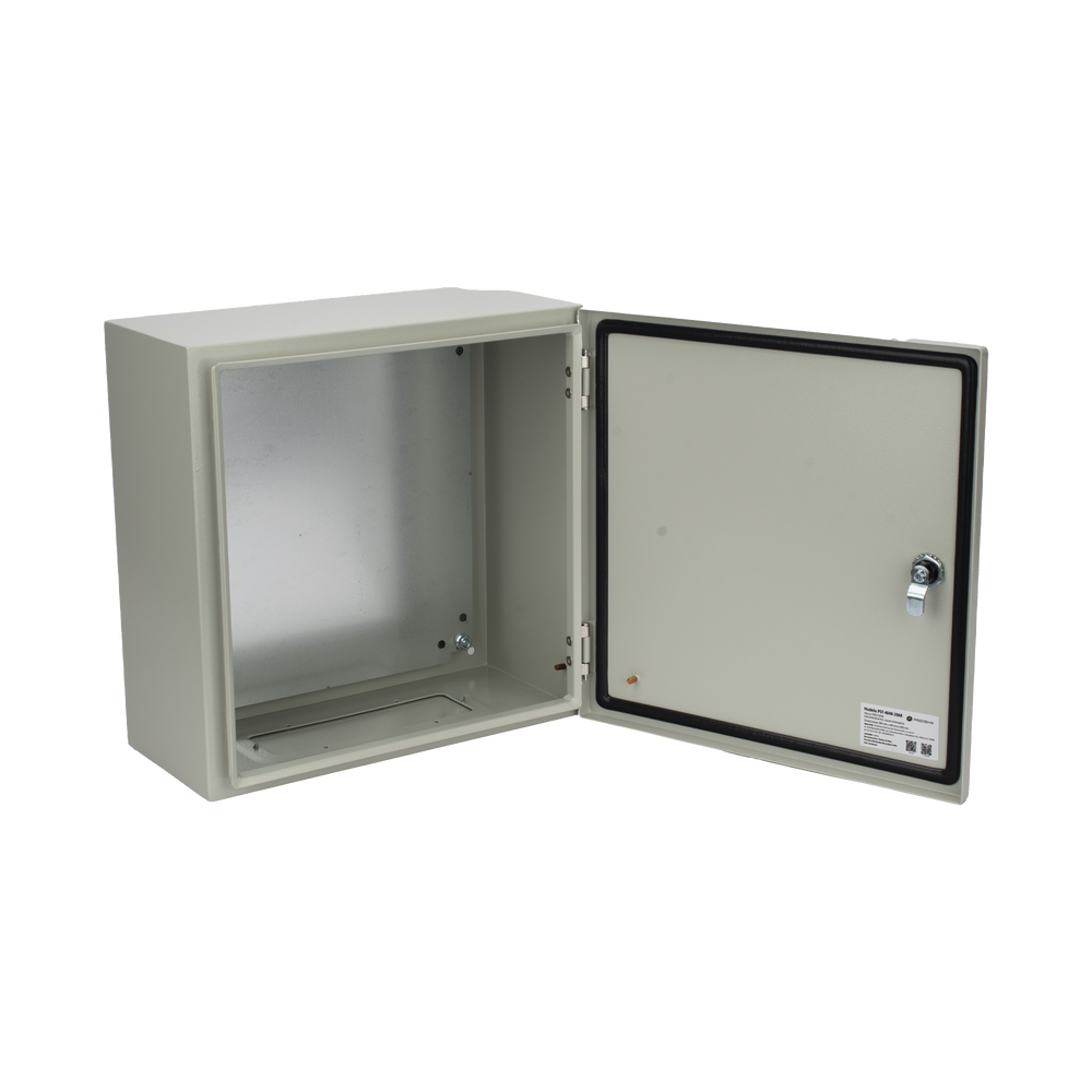 Gabinete de Acero IP66 Uso en Intemperie (400 x 400 x 200 mm) con Placa Trasera Interior de Metal y Compuerta Inferior Atornillable (Incluye Chapa y Llave PST407) - Image 5
