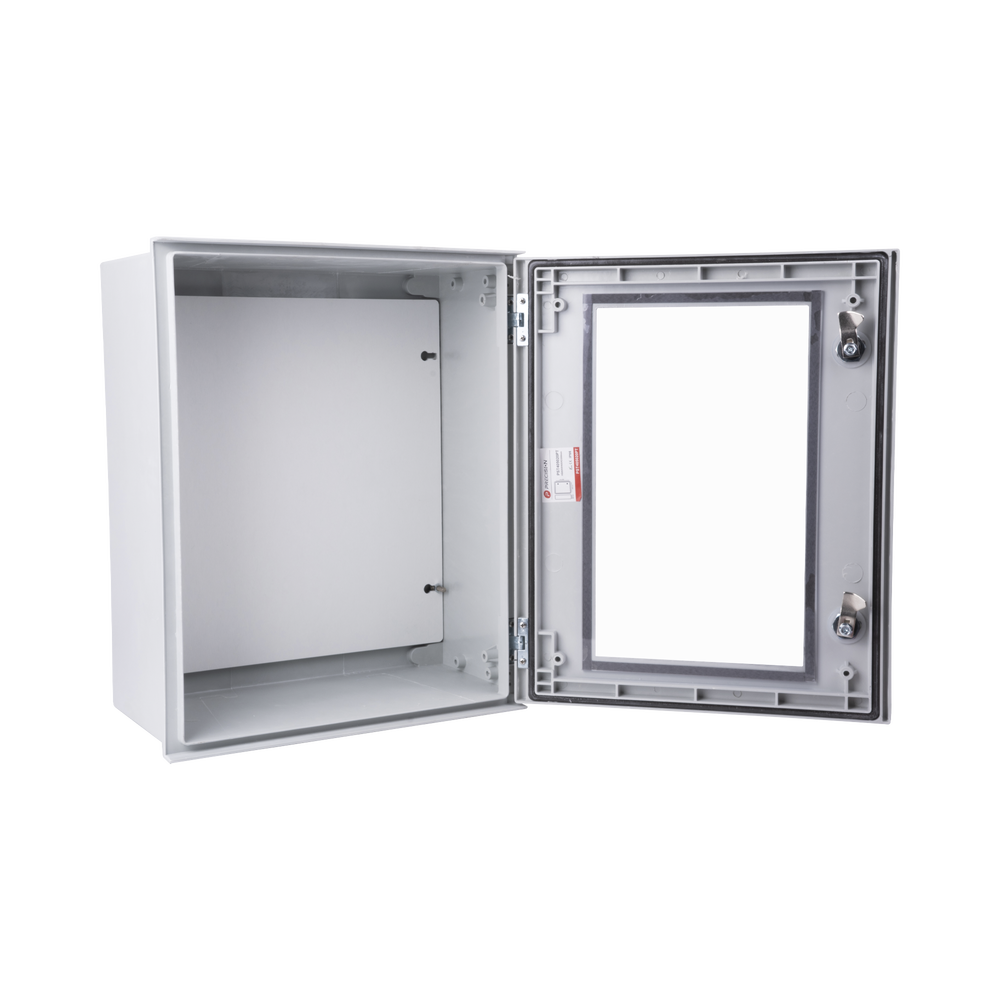 Gabinete de Poliéster IP65 Puerta Transparente, Uso en Intemperie (400 x 500 x 200 mm) con Placa Trasera Interior de Plástico (Incluye Chapa y Llave). - Image 4