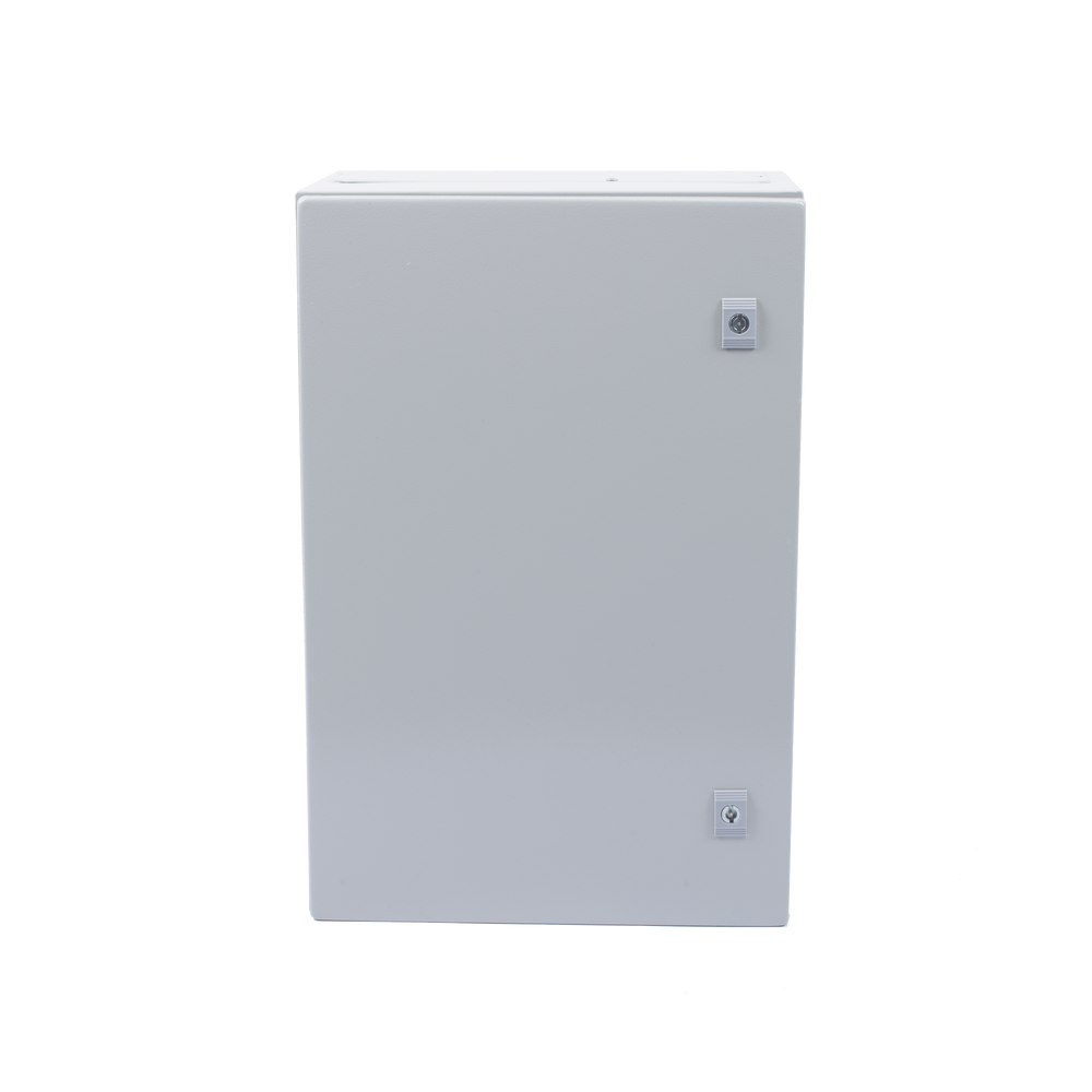 Gabinete de Acero IP66 Uso en Intemperie (400 x 600 x 250 mm) con Placa Trasera Interior Metálica y Compuerta Inferior Atornillable (Incluye Chapa y Llave T). - Image 2