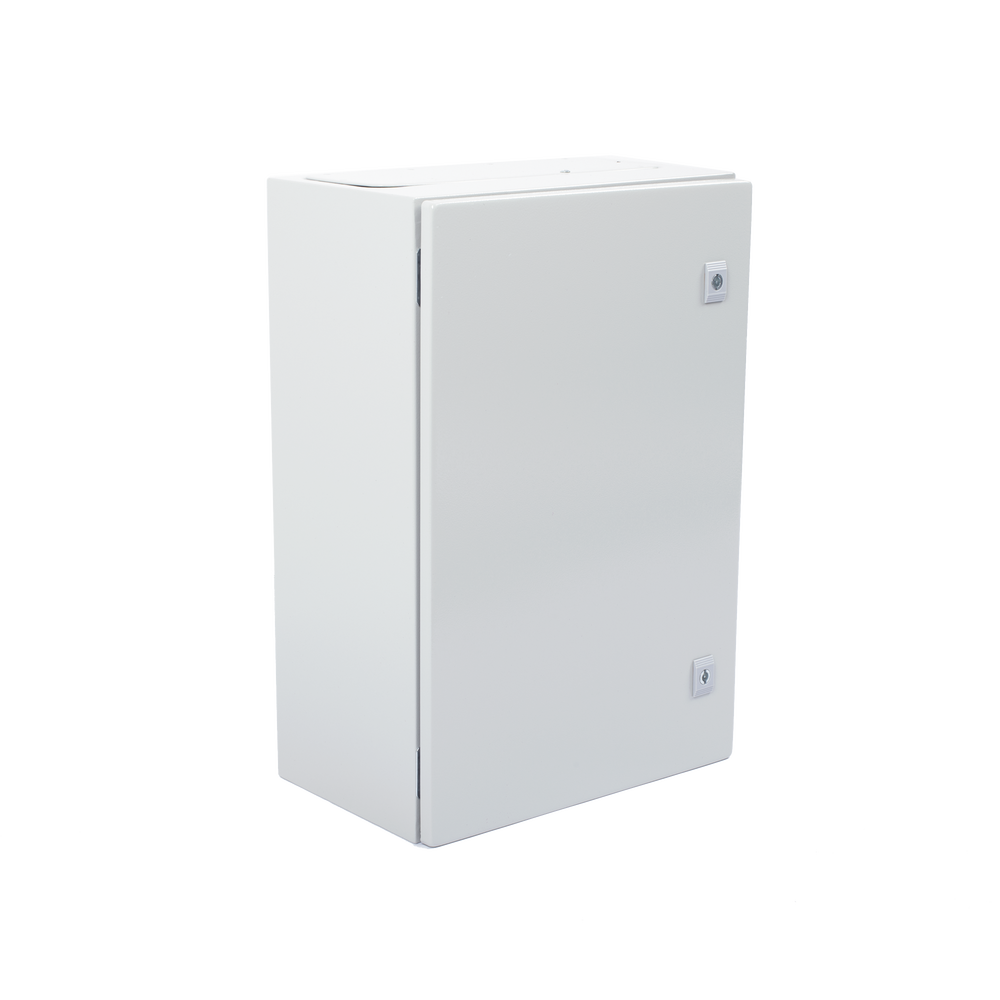 Gabinete de Acero IP66 Uso en Intemperie (400 x 600 x 250 mm) con Placa Trasera Interior Metálica y Compuerta Inferior Atornillable (Incluye Chapa y Llave T). - Image 3