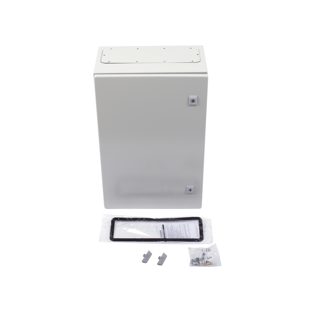 Gabinete de Acero IP66 Uso en Intemperie (400 x 600 x 250 mm) con Placa Trasera Interior Metálica y Compuerta Inferior Atornillable (Incluye Chapa y Llave T). - Image 6