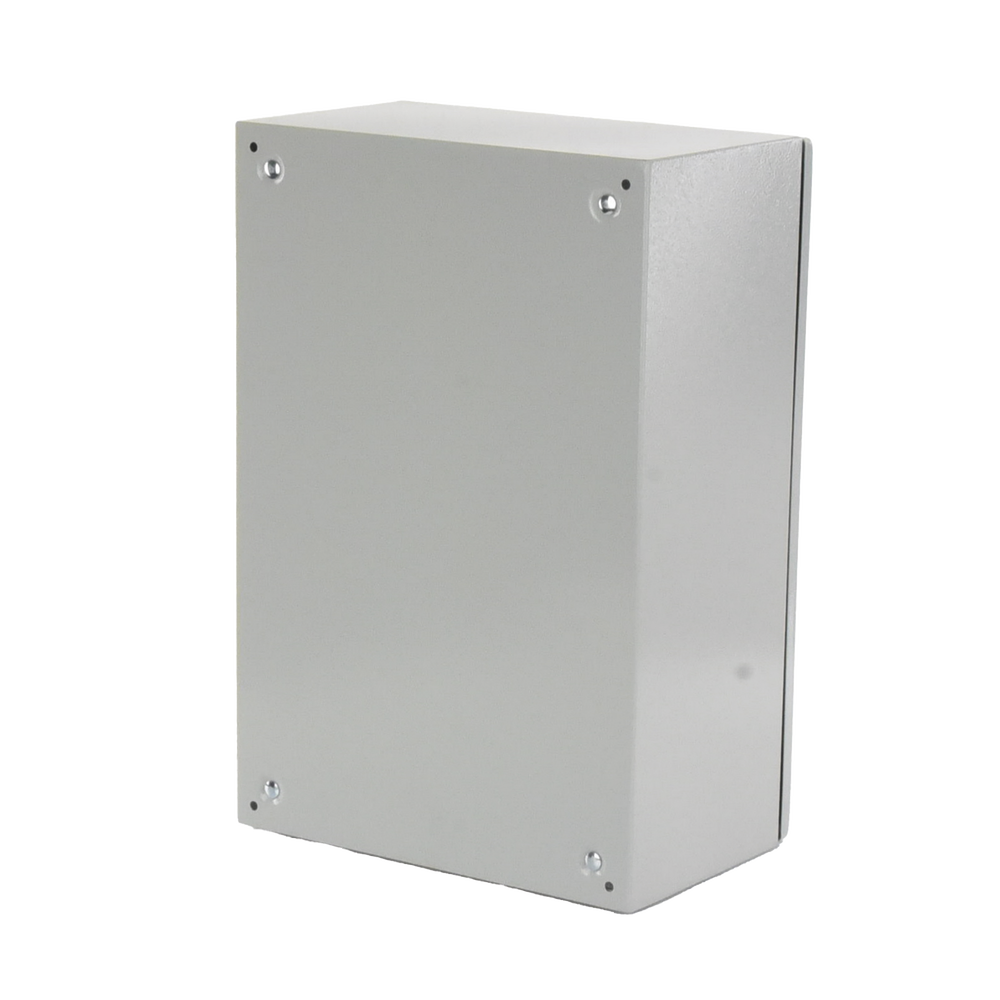 Gabinete Ventilado de Acero IP55 Uso en Exterior (400 x 600 x 250 mm) con Placa Trasera Interior Metálica y Compuerta Inferior Atornillable. Incluye Ventilador, Ventilas, filtros, Chapas y Llave T. - Image 2