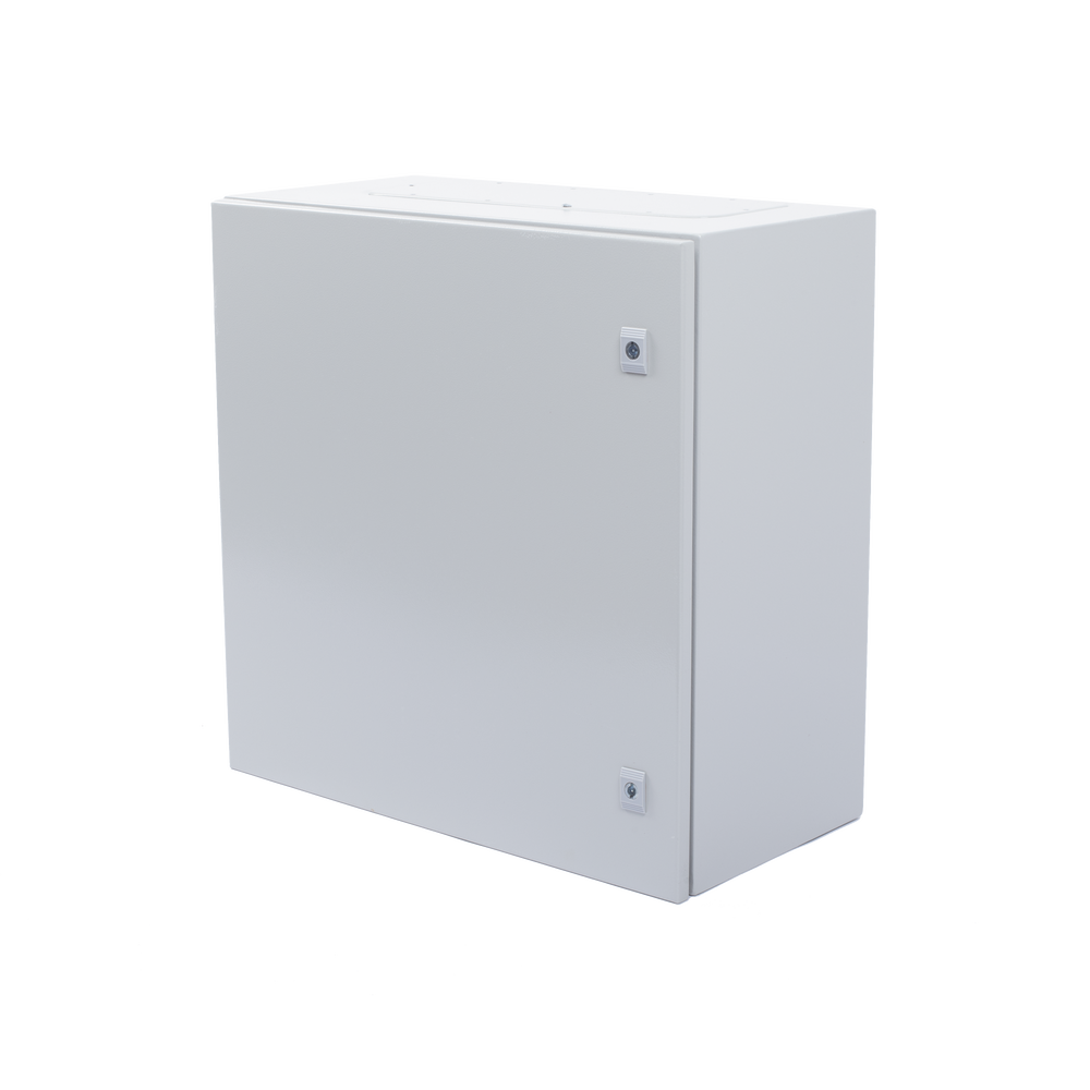 Gabinete de Acero IP66 Uso en Intemperie (600 x 600 x 300 mm) con Placa Trasera Interior Metálica y Compuerta Inferior Atornillable (Incluye Chapa y Llave T). - Image 2