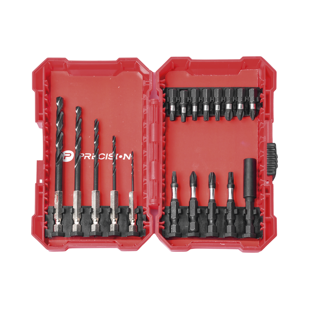 Juego de 18 Puntas y Brocas para Taladro, con Entrada Hexagonal de 1/4", Incluye Estuche. - Image 2
