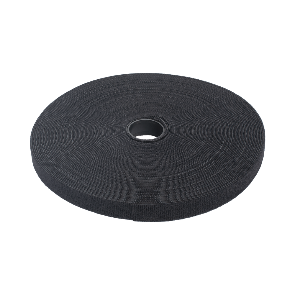 Cinta de Contacto Autoadherente Color Negro / 1.6 cm x 25 metros / Espalda con Espalda (Gancho y Bucle) - Image 3