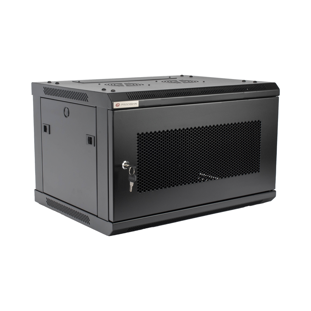 Gabinetes PRECISION, Con Puerta Perforada, de 19in, 6UR, 450mm de Profundidad, Color Negro - Image 2