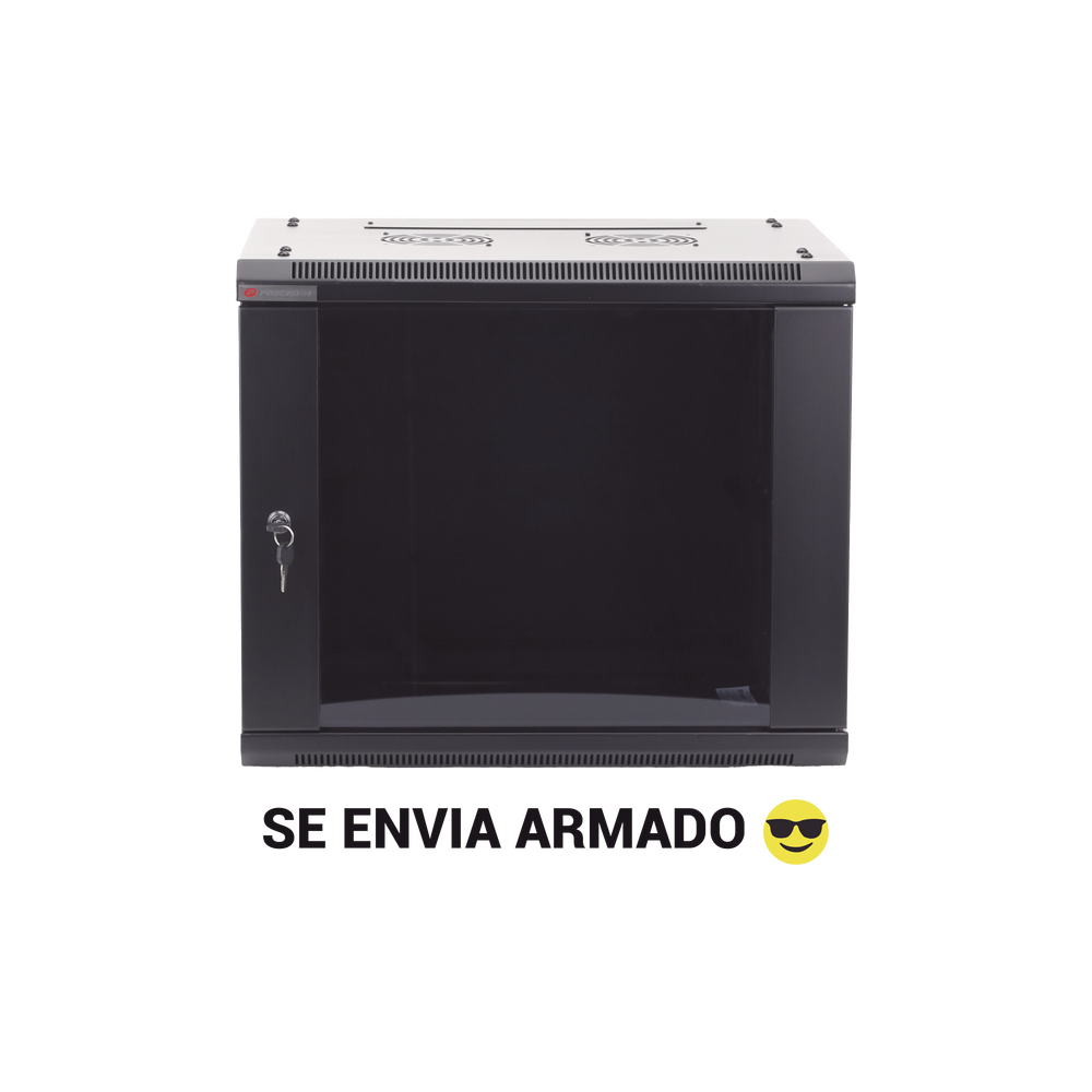 Gabinetes PRECISION, Con Puerta Perforada, de 19in, 6UR, 450mm de Profundidad, Color Negro