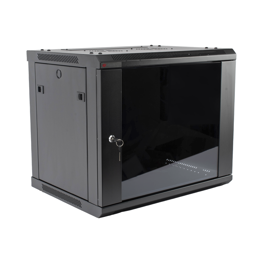 Gabinete PRECISION, Con Puerta de Cristal Templado, de 19in, 9UR, 450mm de Profundidad, Color Negro - Image 2