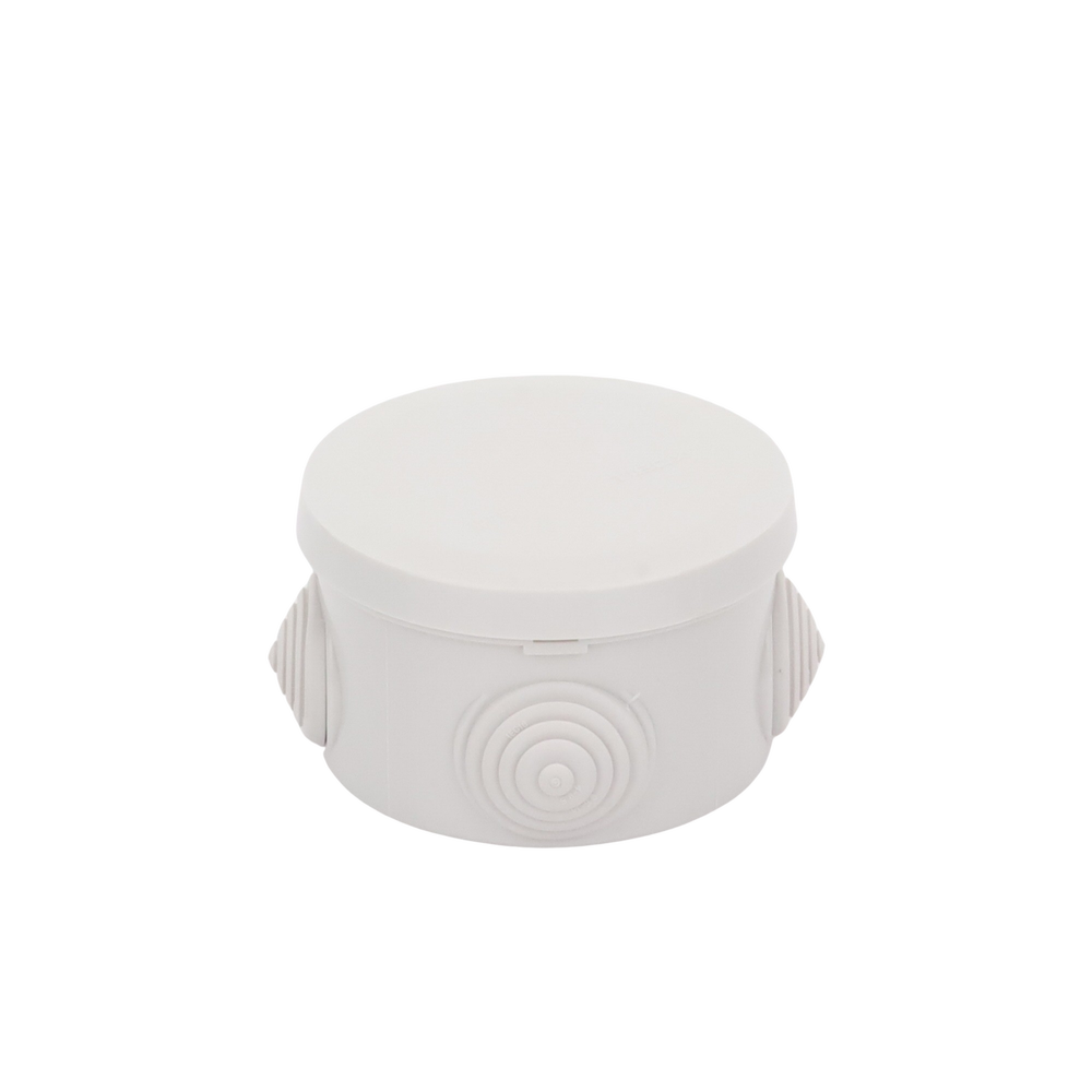 Caja Derivación-Conexión de Plástico Circular con 4 Glándulas de Goma (70 diámetro X 48 alto mm). Para Instalaciones Comerciales, Residenciales e Industriales. Cerrado a Presión. - Image 5